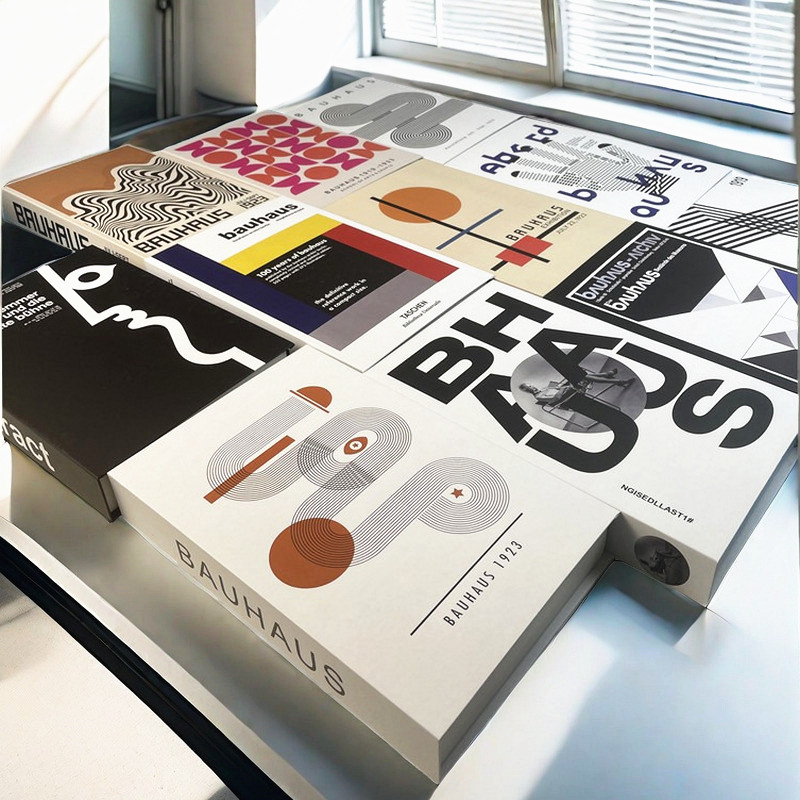 Vintage Fashion Magazine - Abstract Bauhaus Luxury Decorative Books Boho