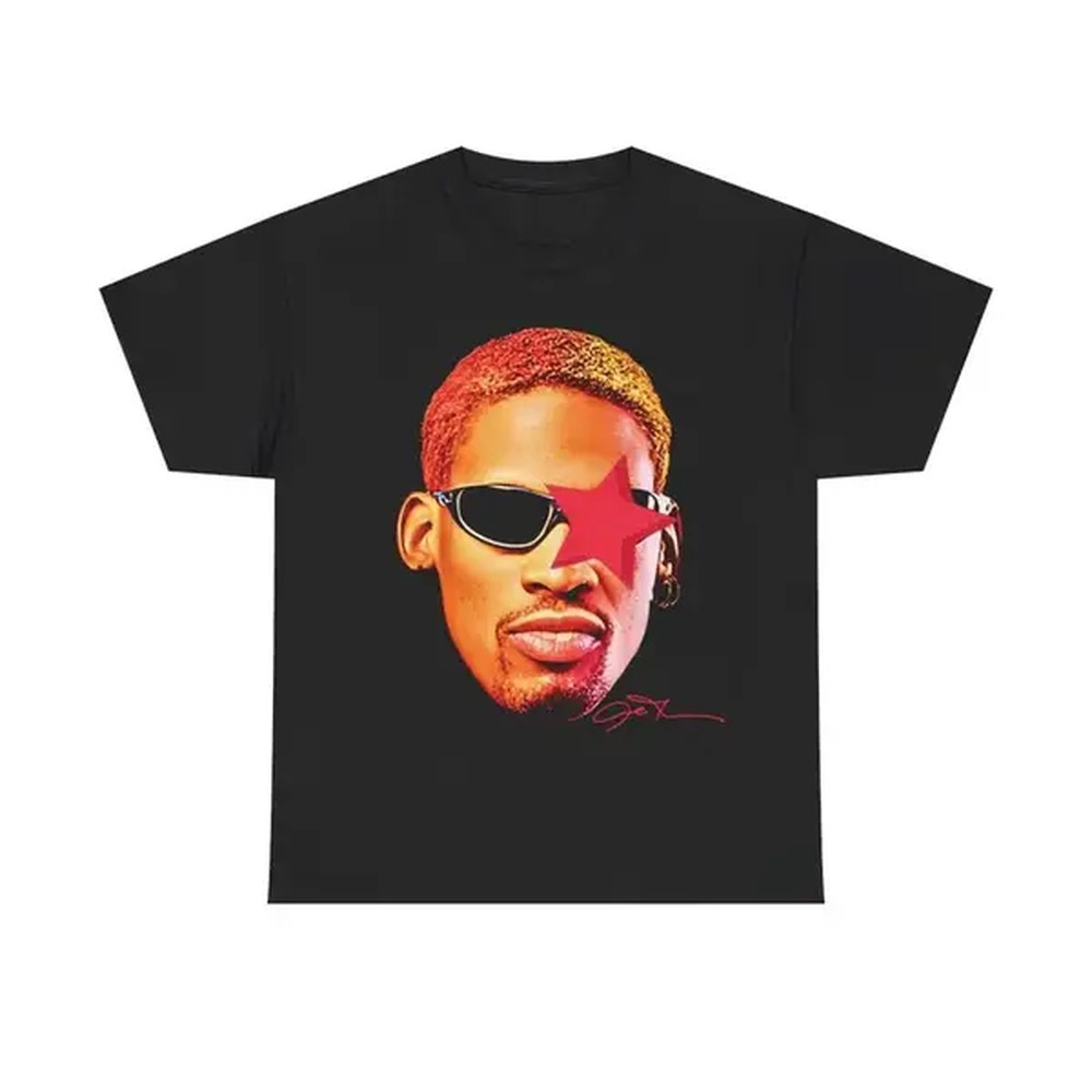 Vintage Fashion T Shirts - Rodman Inspired Vintage Graphic T-Shirt Heavy
