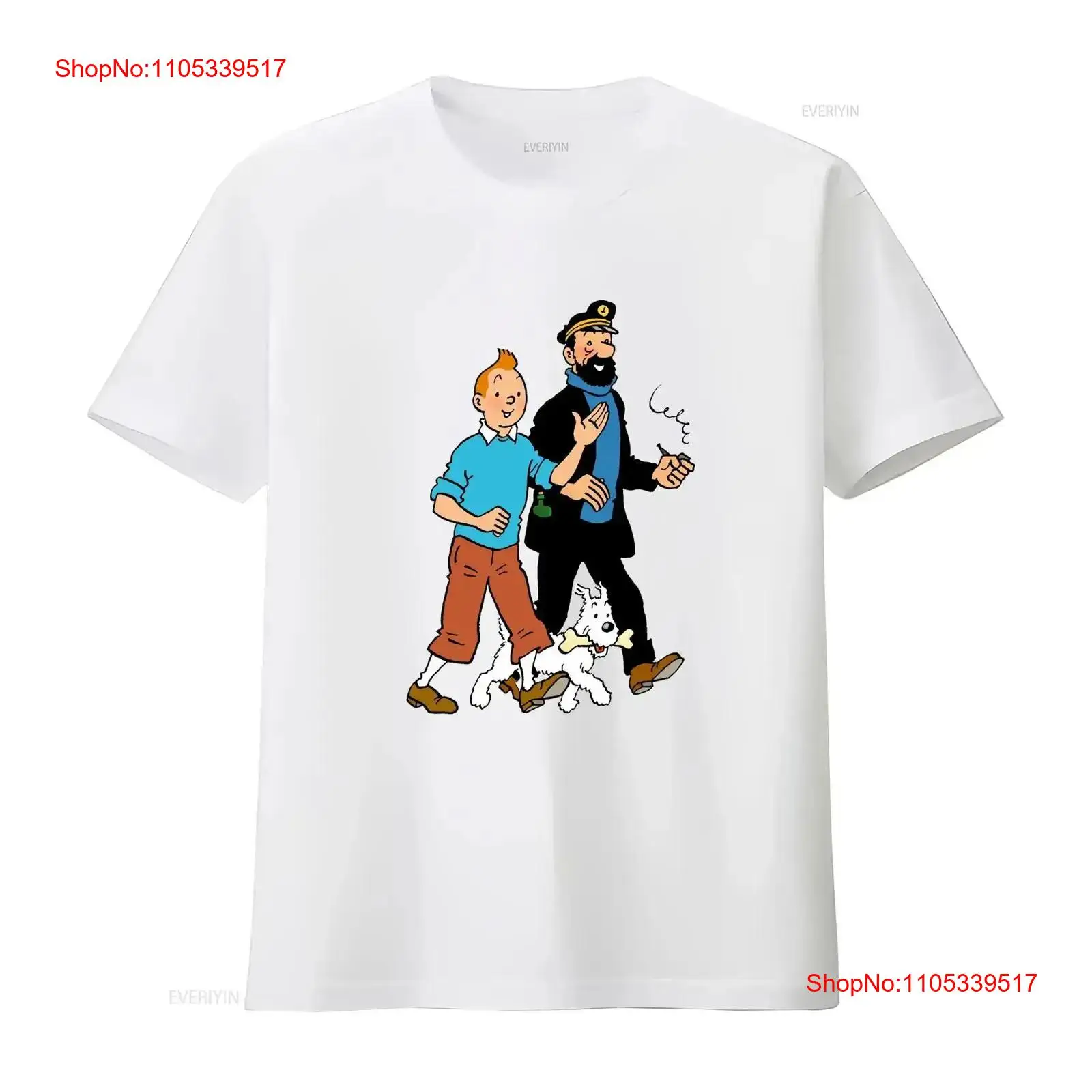 Vintage Fashion T Shirts - Walking With Captain Haddock Comics T