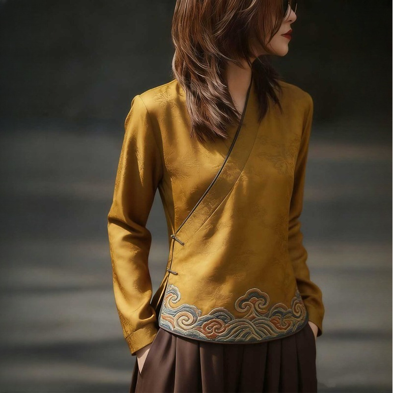 Vintage Fashion In Chinese - Chinese Style Women's Blouses Printed Vintage