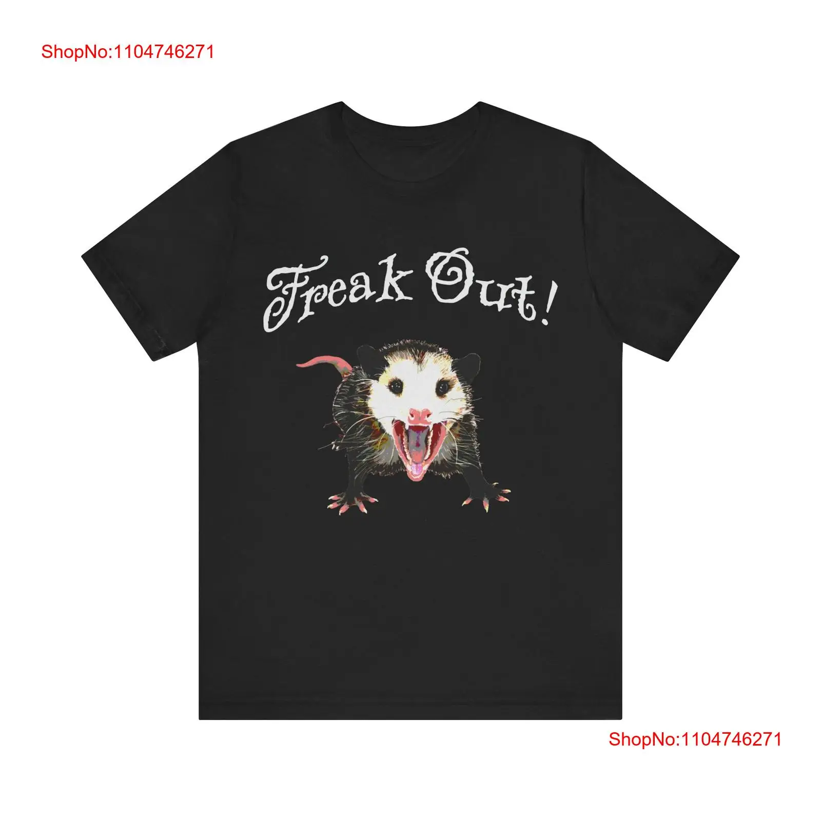 Vintage Fashion Knitwear - freak out opossum possum T Shirt