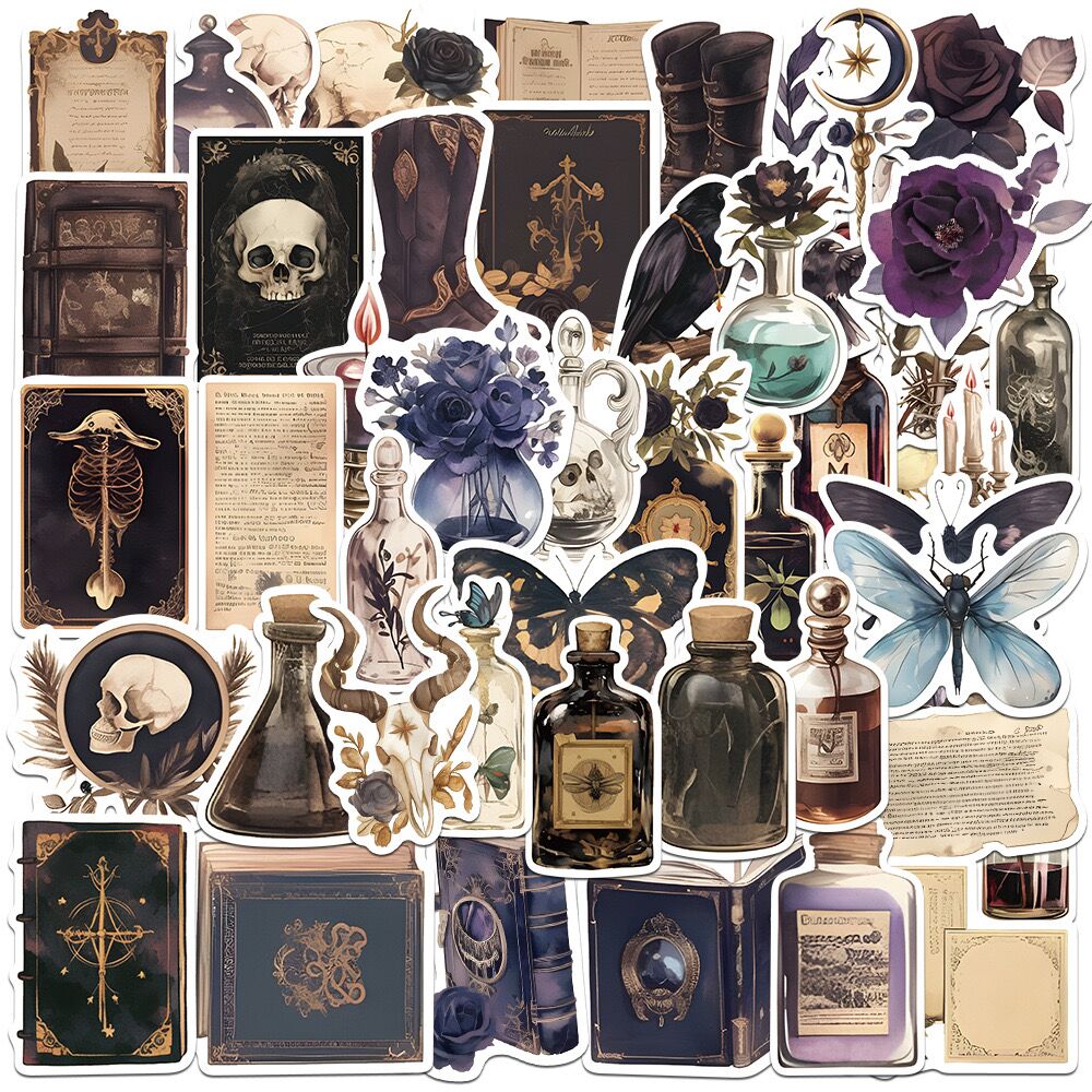 Vintage Fashion Magazine - 10/50/100pcs Vintage Gothic Dark Pharmacist Poison