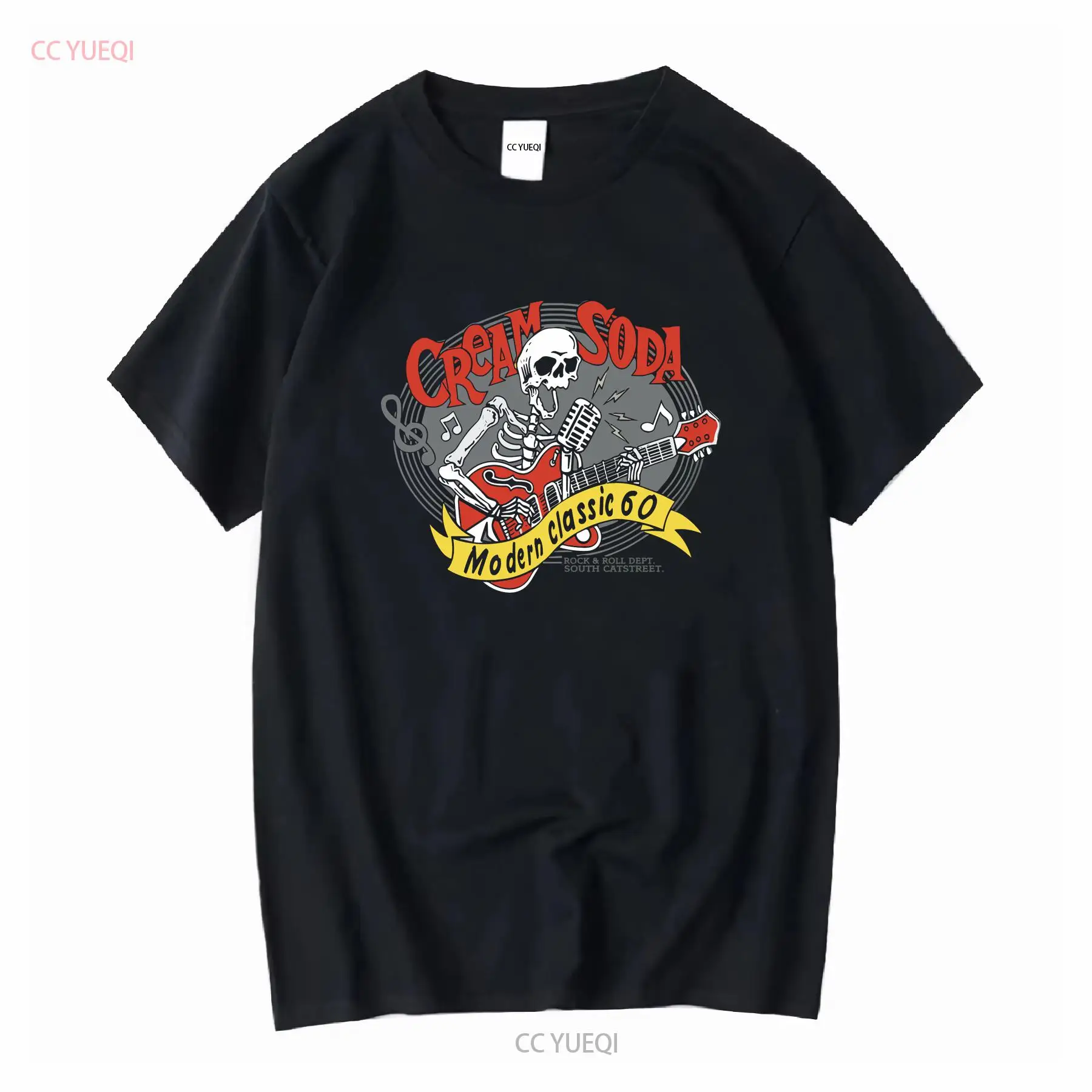 Vintage Fashion Knitwear - Cream Soda Rock Roll T shirt