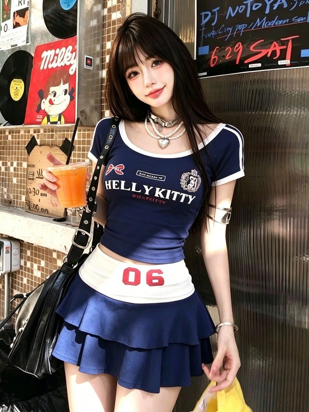 Vintage Fashion T Shirts - American Retro Hot Girl Letter Print
