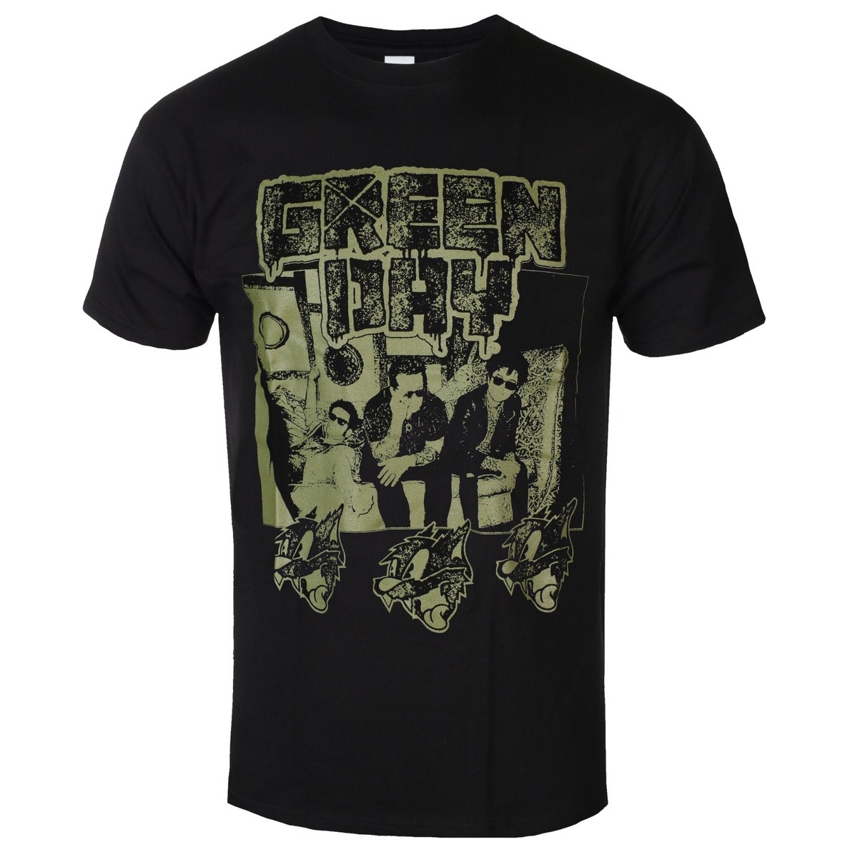 Green Day Distressed Faded Ban - Band Tee Faded 90S 评论和价格