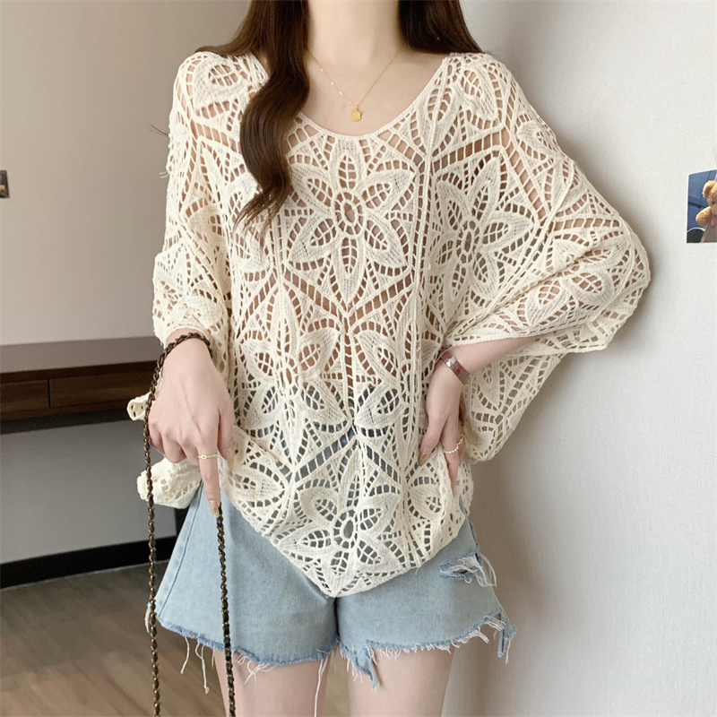 Crochet Lace Top Women Sheer O - Crochet Top Boho 评论和价格