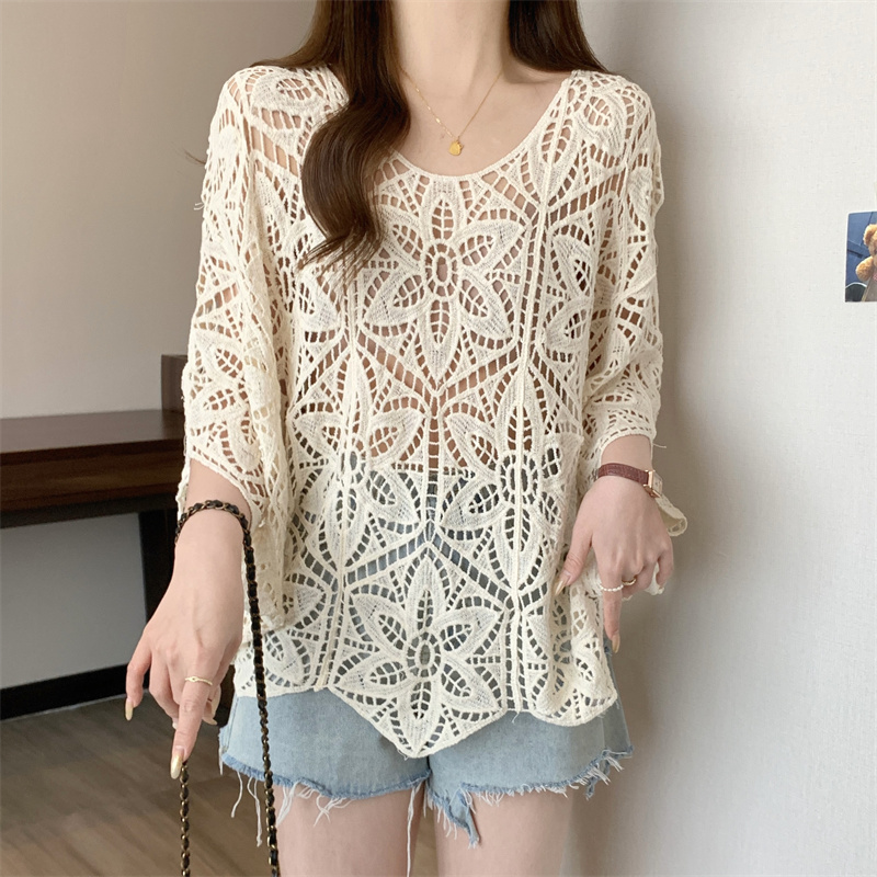 Crochet Lace Top Women Sheer O - Crochet Top Boho 评论和价格