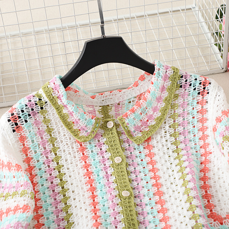 Button Up Crochet Shirt for Wo - Crochet Top Boho 评论和价格