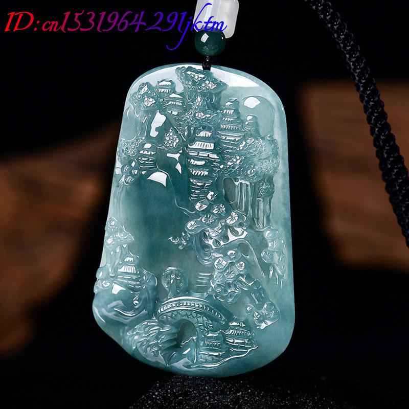 Natural Burmese Jadeite Scener - Vintage Fashion Necklace 评论和价格