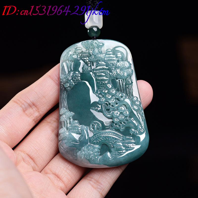 Natural Burmese Jadeite Scener - Vintage Fashion Necklace 评论和价格