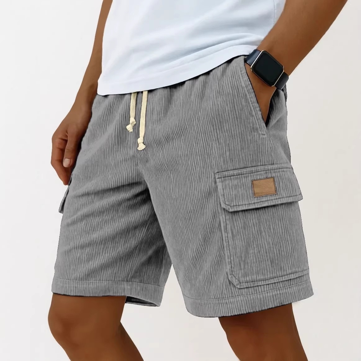 Men's Corduroy Shorts 2026 Men - Vintage Fashion Eu 评论和价格