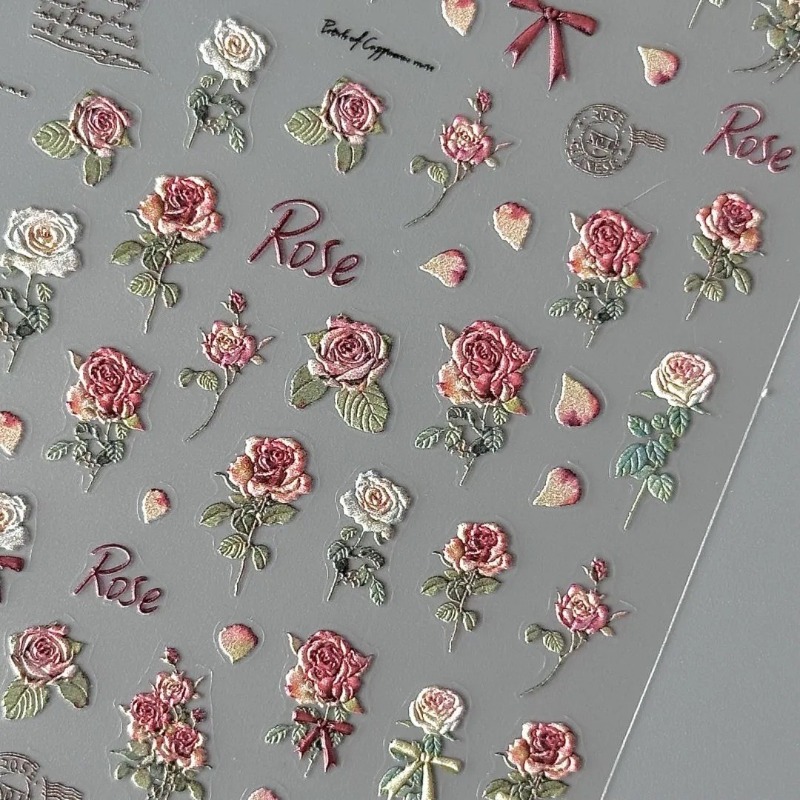5Pcs Ins Retro Rose Sticker Hi - Vintage Fashion Magazine 评论和价格