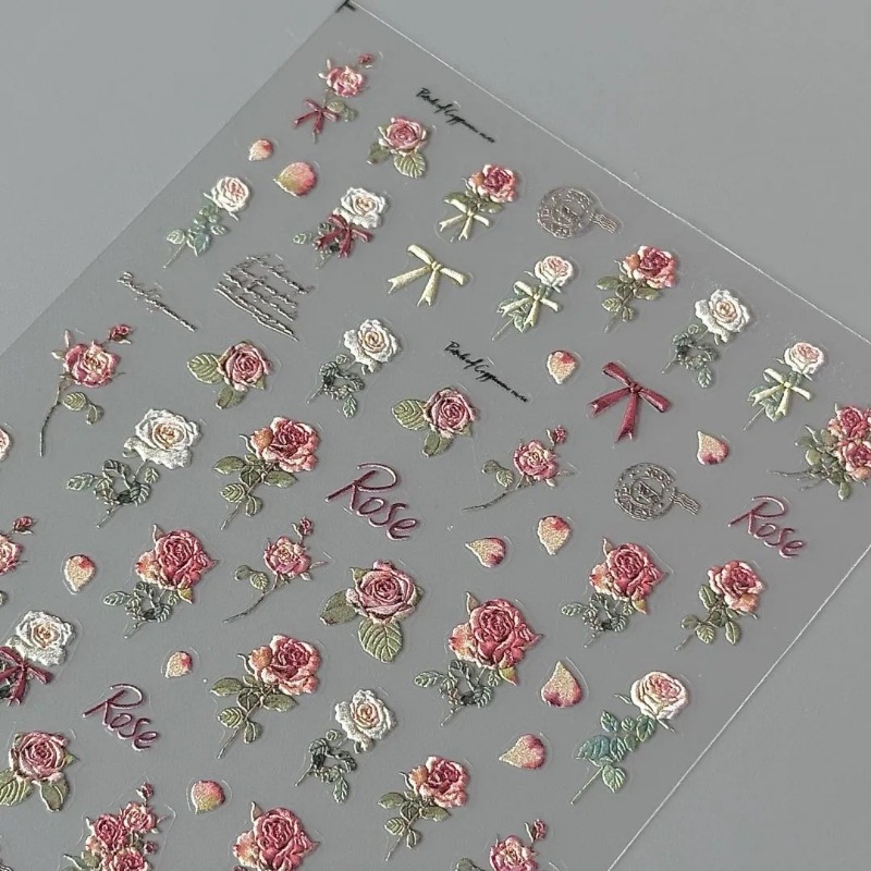 5Pcs Ins Retro Rose Sticker Hi - Vintage Fashion Magazine 评论和价格