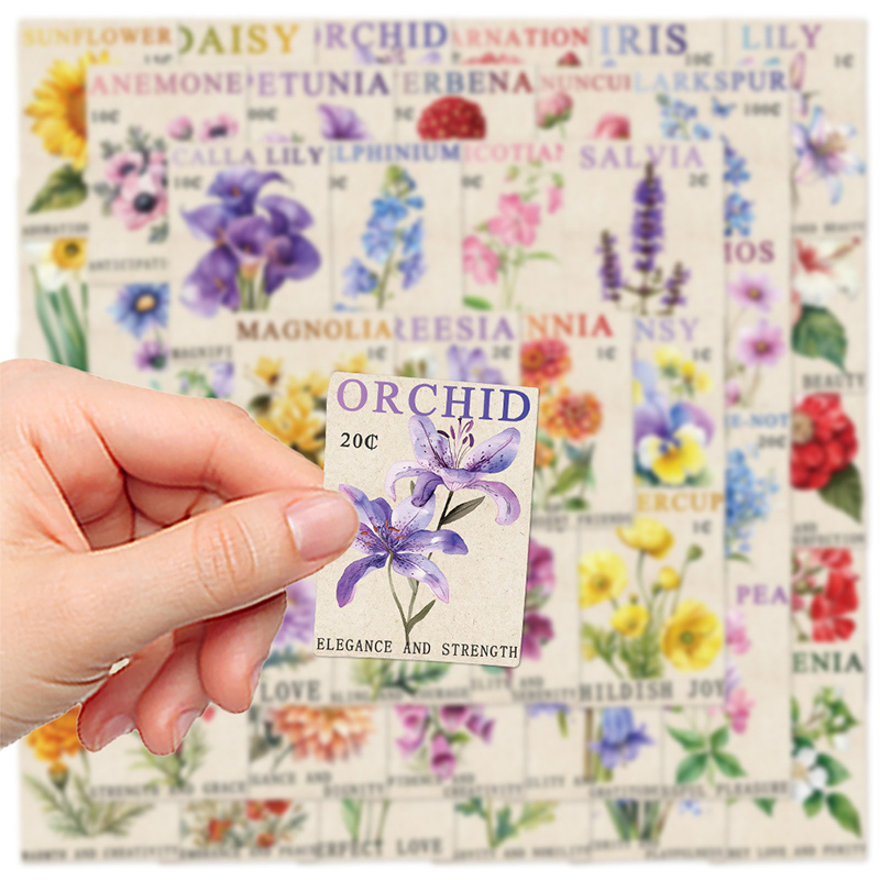 50PCS Vintage Flower Postage S - Vintage Fashion Magazine 评论和价格