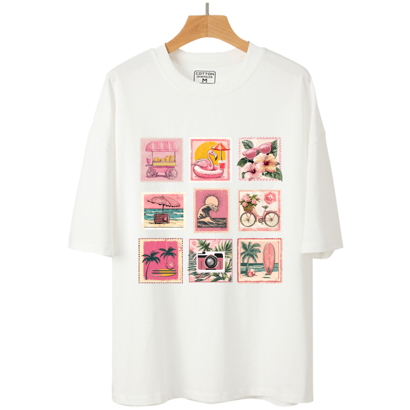 7cm Pink Retro Stamp Heat Tran - Vintage Fashion Magazine 评论和价格