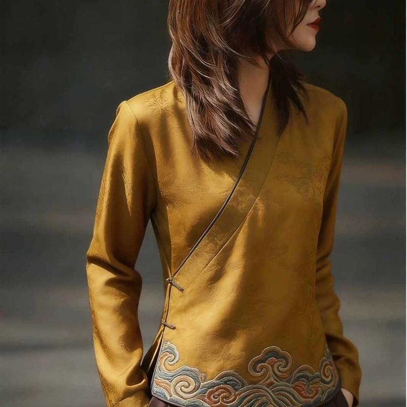 Chinese Style Women's Blouses  - Vintage Fashion In Chinese 评论和价格