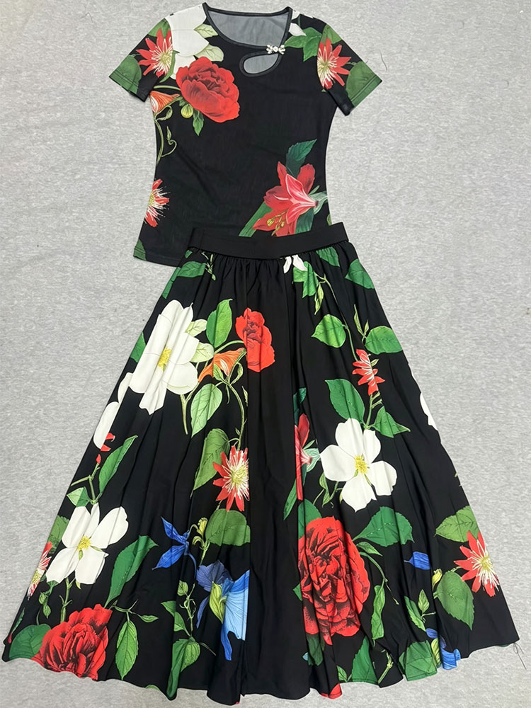 Retro summer new two-piece T-s - Vintage Fashion T Shirts 评论和价格