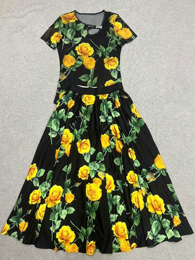 Retro summer new two-piece T-s - Vintage Fashion T Shirts 评论和价格