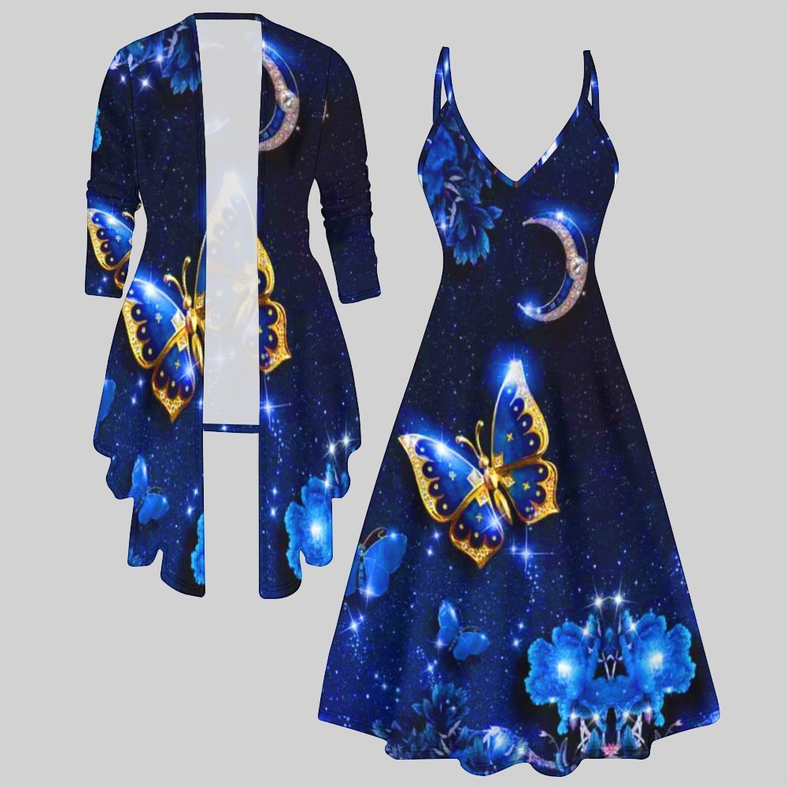 Vintage Print Two Piece Matchi - Vintage Fashion Knitwear 评论和价格