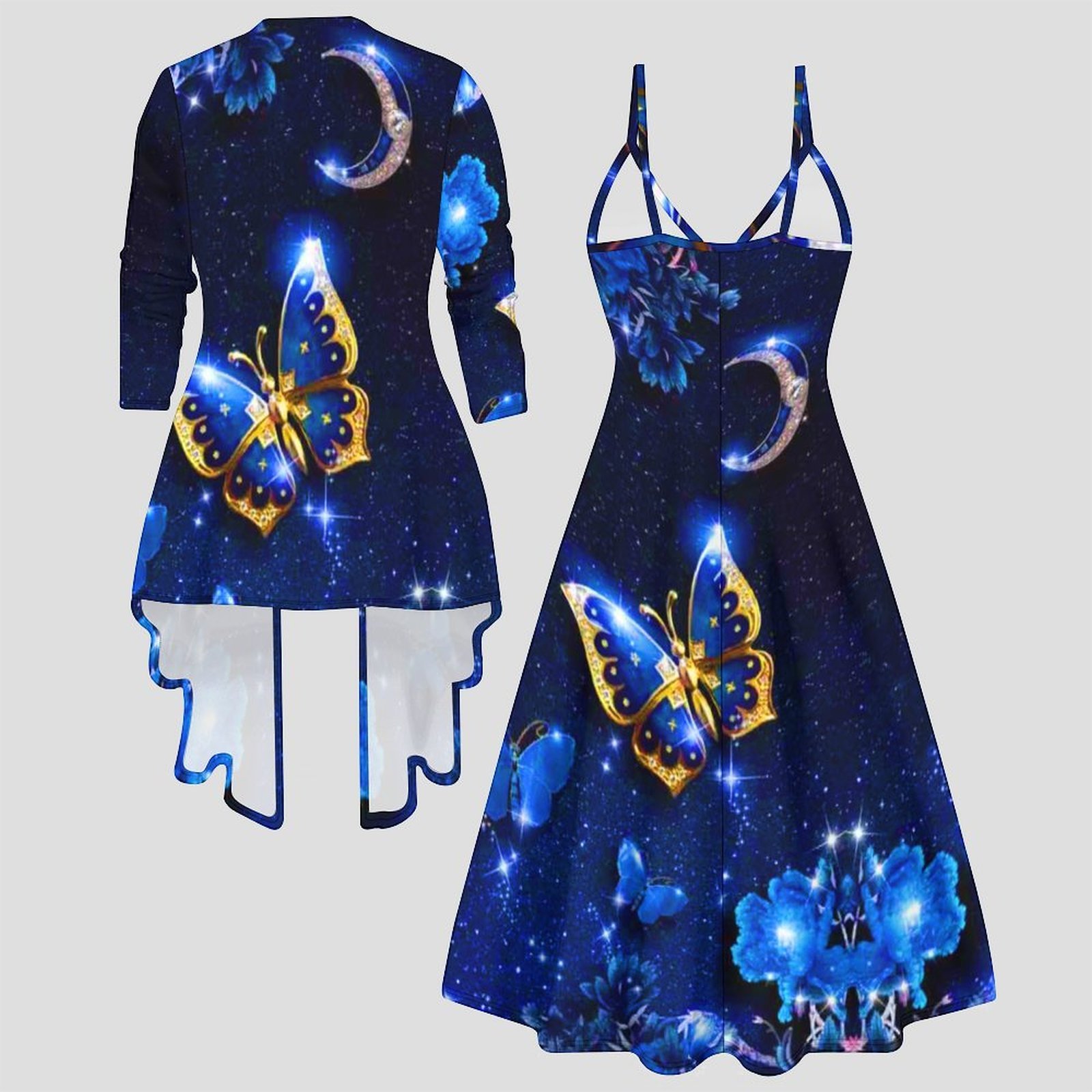 Vintage Print Two Piece Matchi - Vintage Fashion Knitwear 评论和价格
