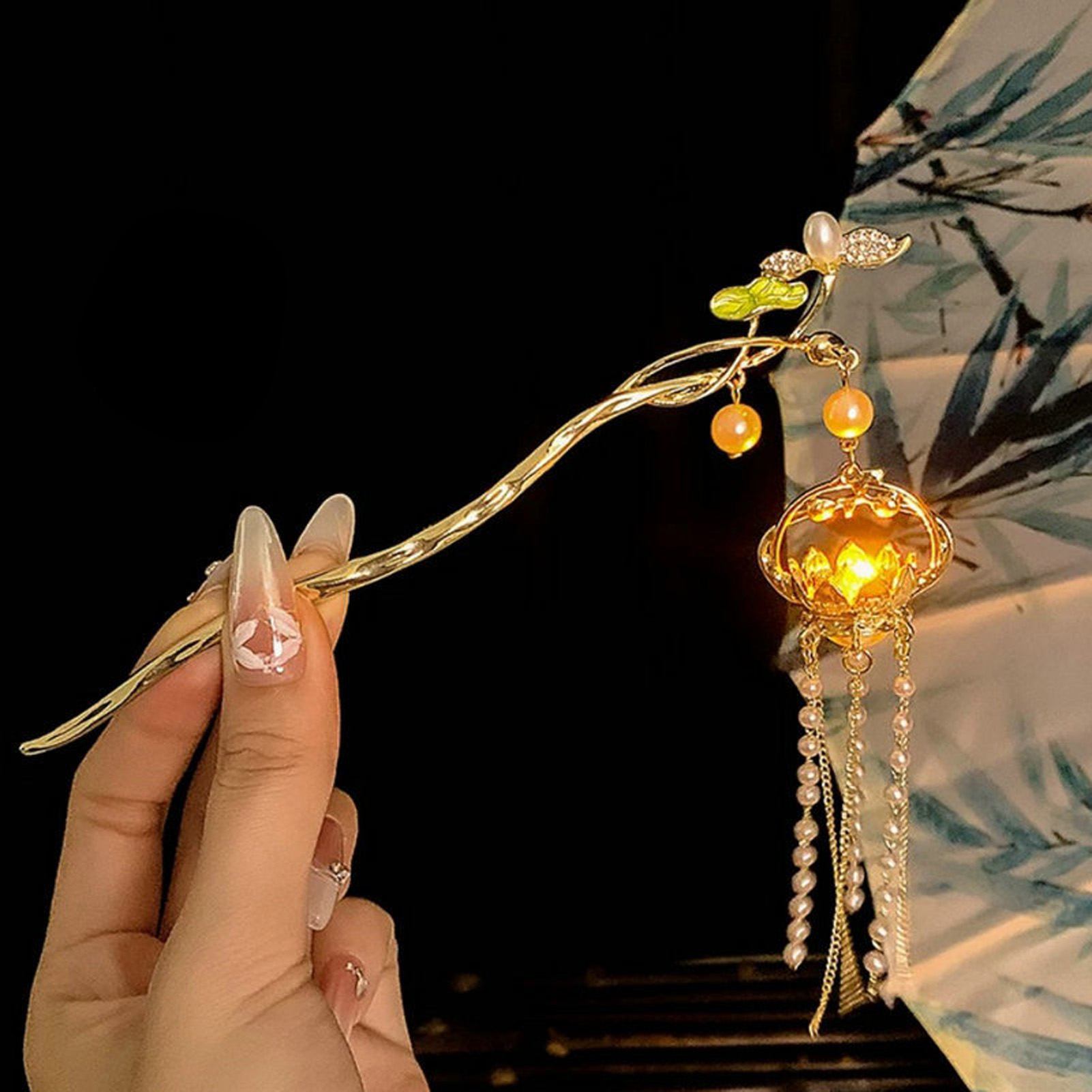 Luminous Flower Hairpin For Wo - Vintage Fashion In Chinese 评论和价格