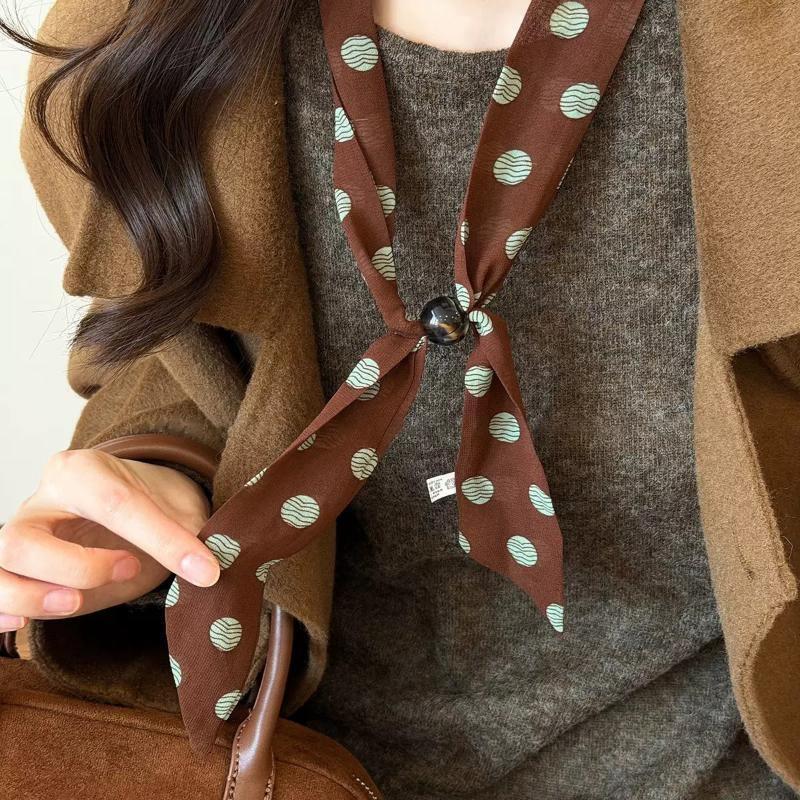 Vintage Polka Dot Chiffon Bead - Vintage Fashion Knitwear 评论和价格