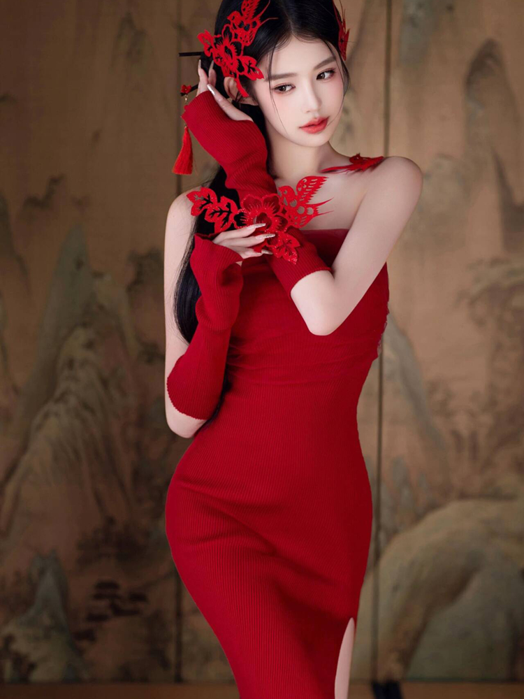 New 2026 Red Vintage Style  Pr - Vintage Fashion In Chinese 评论和价格