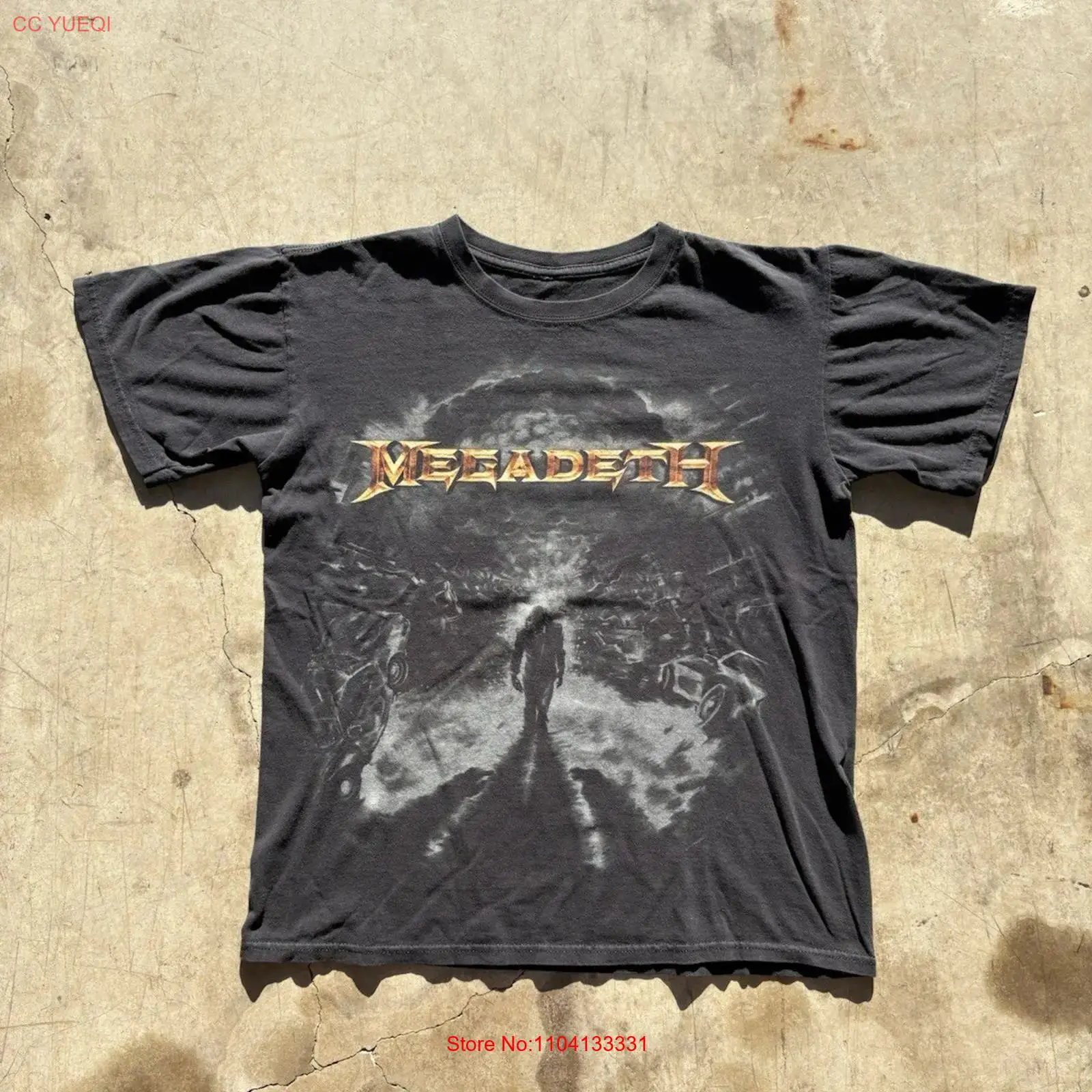 VTG 90s Y2K Anvil Megadeath Bl - Band Tee Faded 90S 评论和价格