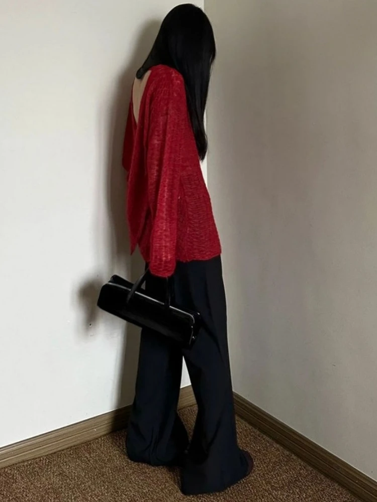 Y2K See-Through Knitted Women' - Vintage Fashion T Shirts 评论和价格